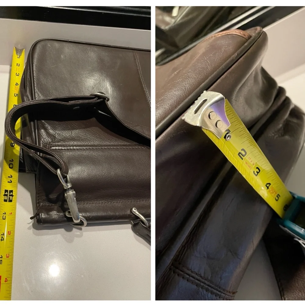 Kenneth Cole Reaction Chocolate Brown Leather Briefcase